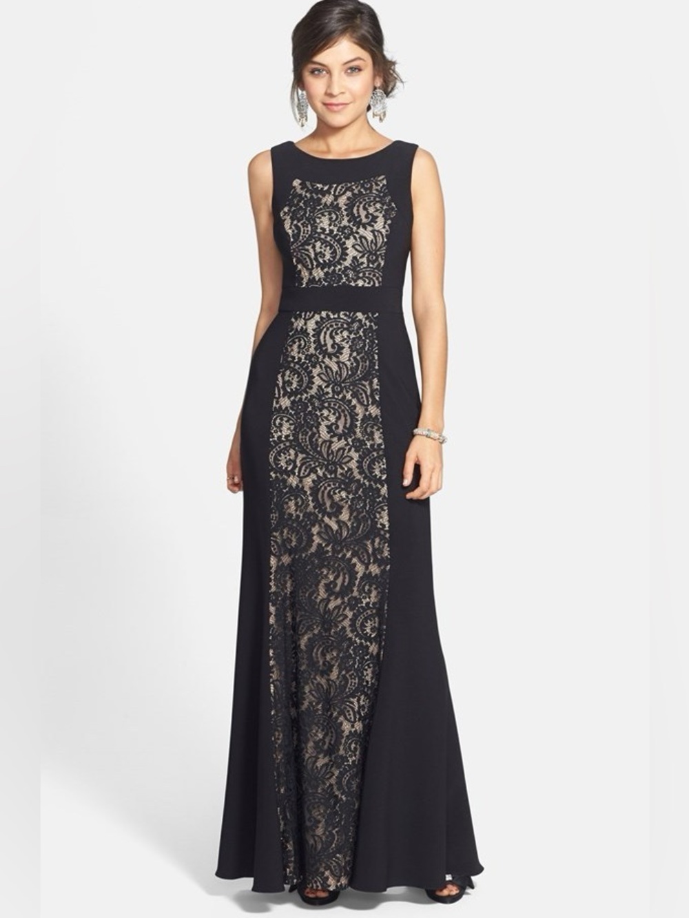 JS Collections Ottoman Lace Scoop Back Dress Gown Size 10